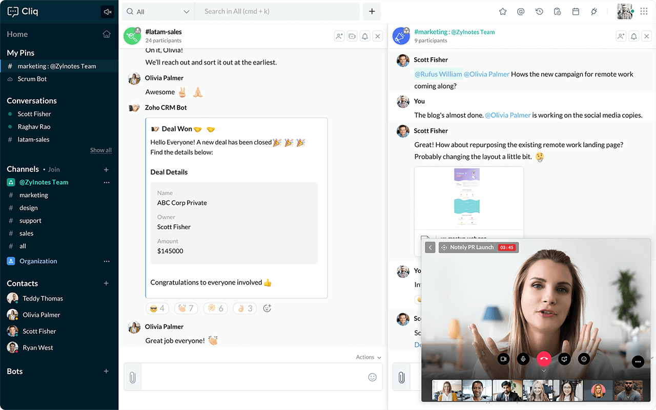 cliq home screen